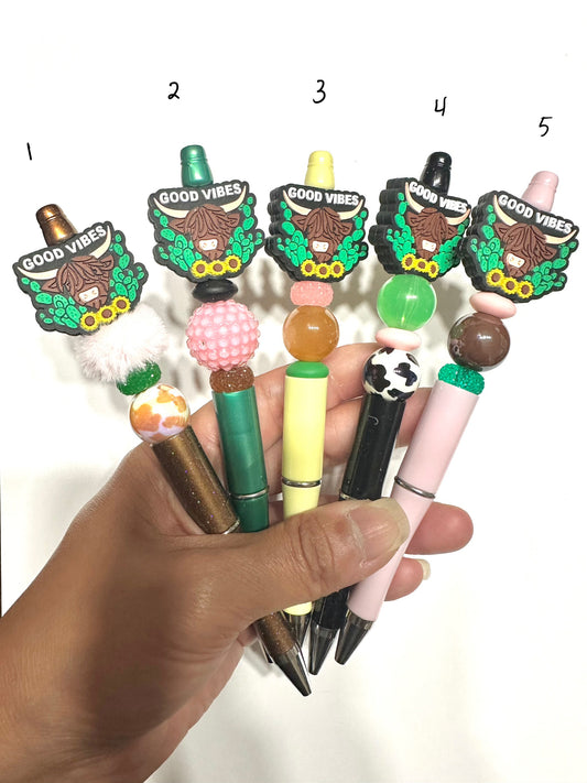 Good Vibes Cow Focal Pens
