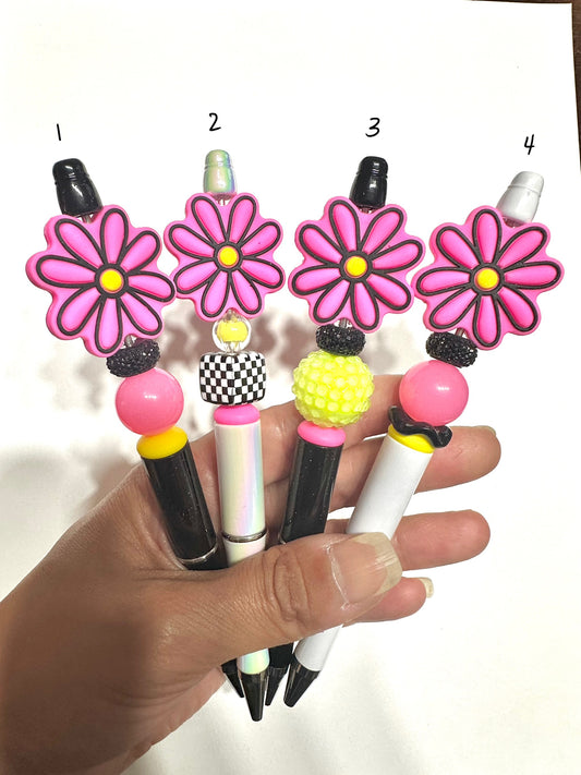 Pink Daisy Focal Pens