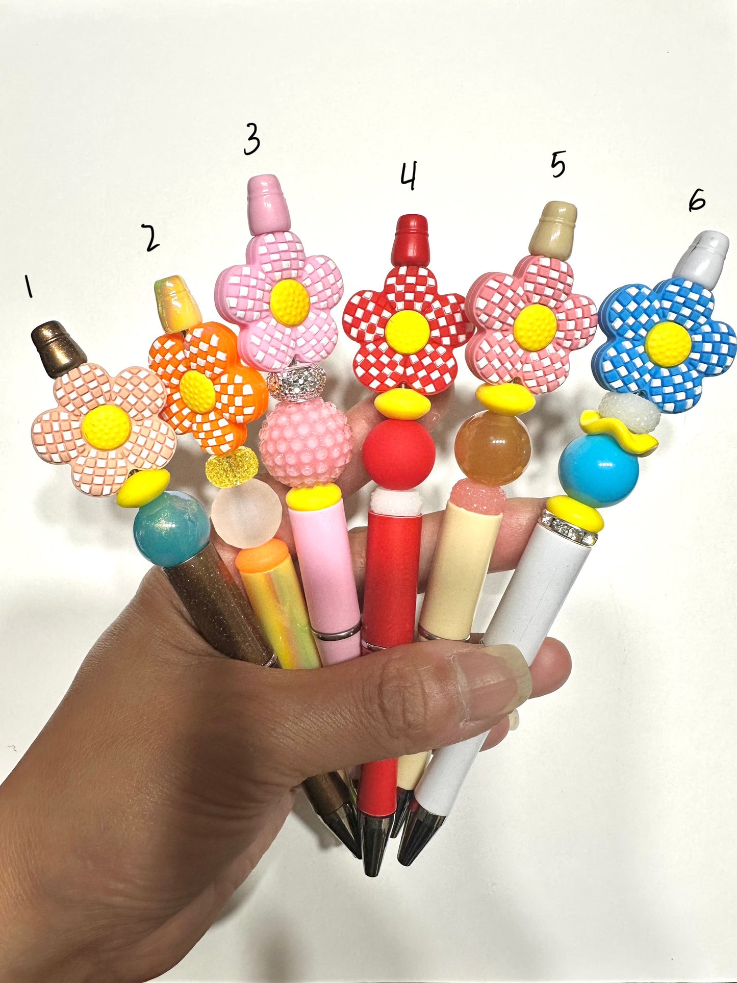 Checkered Flower Focal Pens
