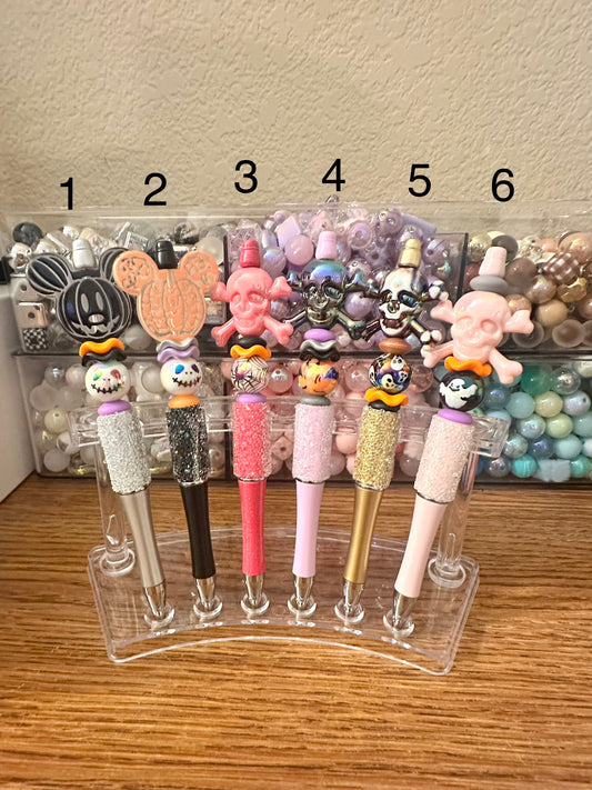 Halloween DS mouse & skull beaded pens