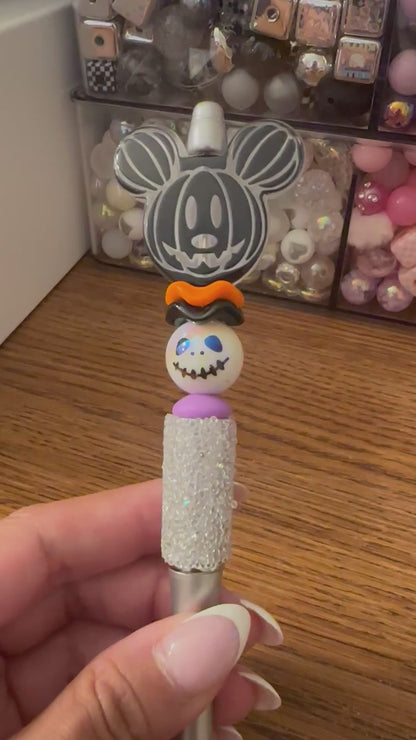 Halloween DS mouse & skull beaded pens