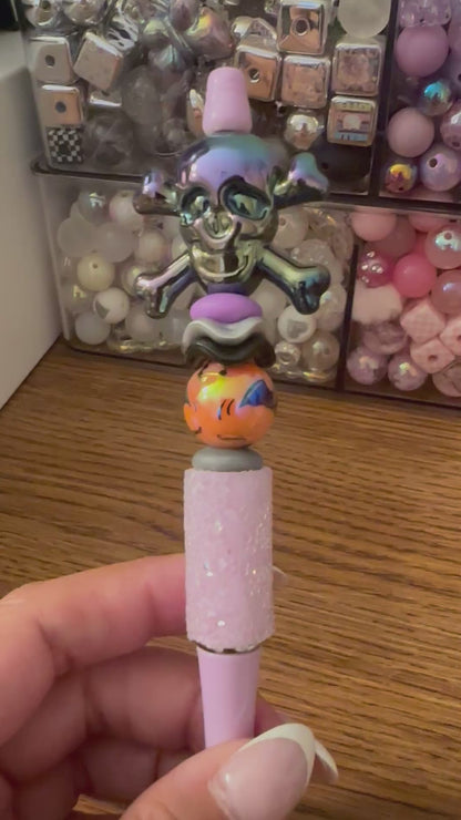 Halloween DS mouse & skull beaded pens