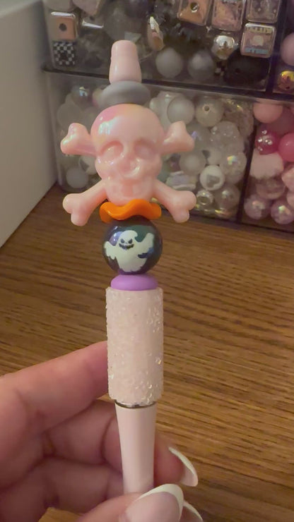 Halloween DS mouse & skull beaded pens